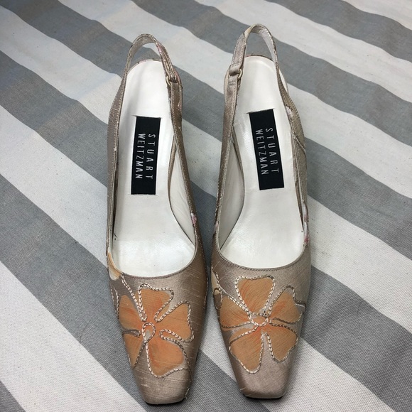 Stuart Weizman high heels floral size 7 - Picture 5 of 7